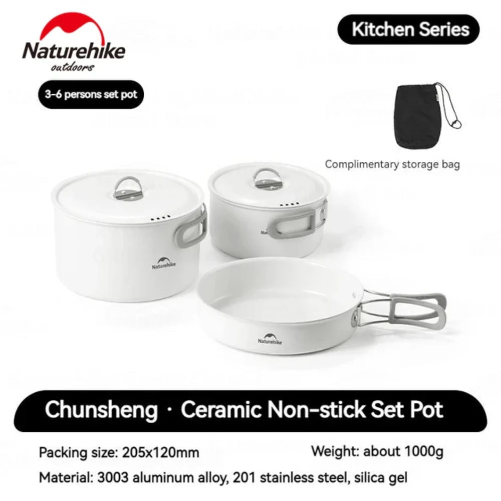 Ceramic non - stick pot set - Naturexplore - Naturehike - CNK2450CF013 - 