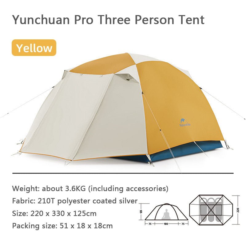 Cloud-Creek Pro Ultralight Freestanding Tent - Naturexplore - Naturehike - CNK2300ZP024 - Yellow