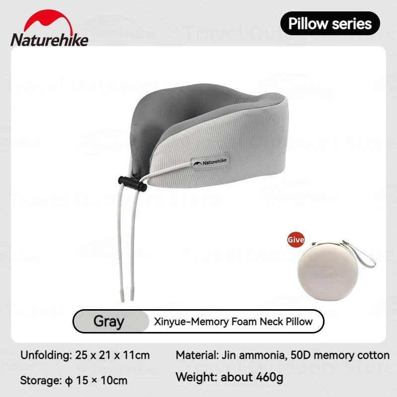 Memory Cotton Neck Pillow - Naturexplore - Naturehike - CNK2450WS019 - Gray