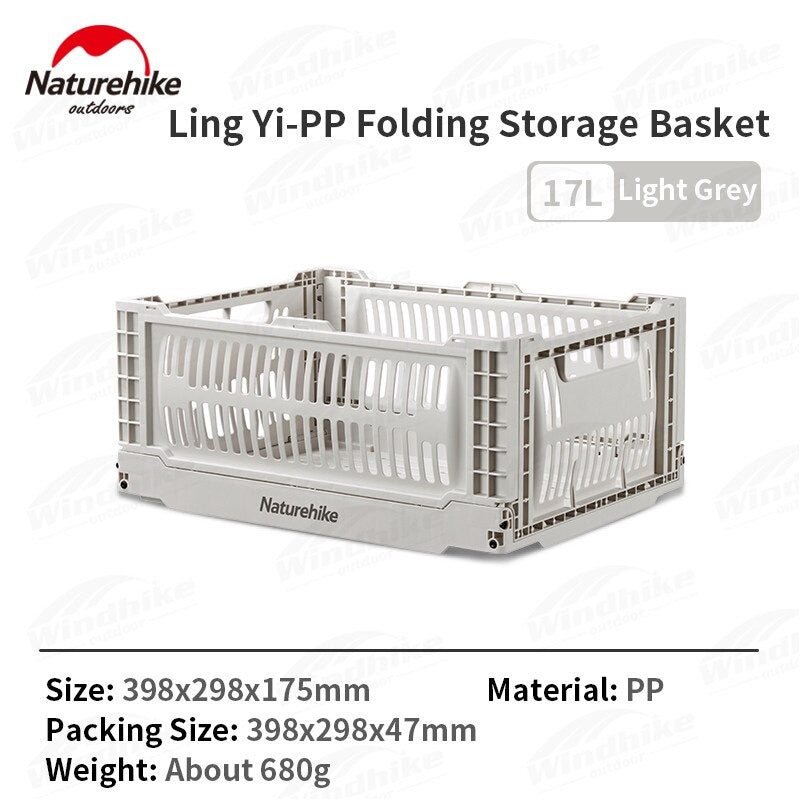 Naturehike Folding Storage basket - 17L - Naturexplore - Naturehike - NH21SNX06 - Grey