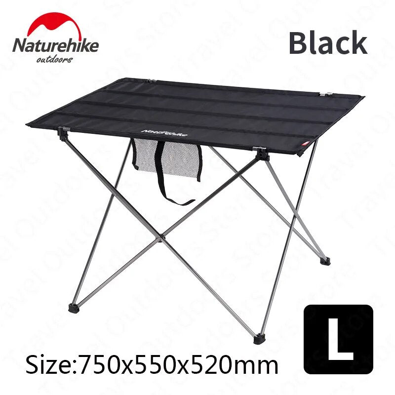 Outdoor lightweight folding table - Large - Naturexplore - Naturehike - NH20JJ020 - L-Black