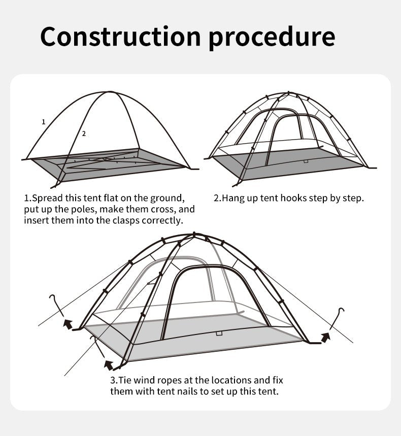 P Series Single Deck Tent 1 - 2 Persons - Naturexplore - Naturehike - CNK2450WS030 - Sunlight Orange