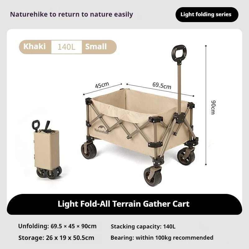 Rubik's Cube JL All Terrain Gathering Cart - Naturexplore - Naturehike - CNK2450JJ017 - Khaki 140L