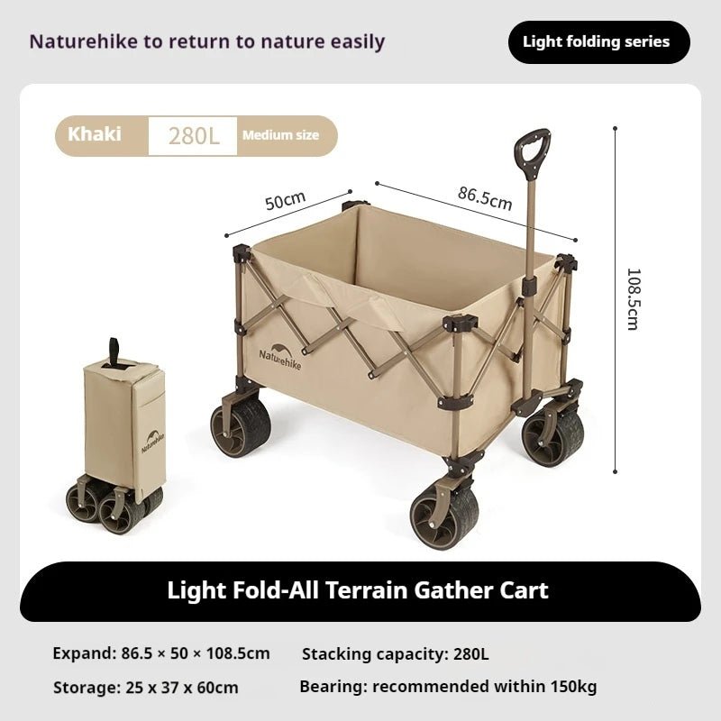 Rubik's Cube JL All Terrain Gathering Cart - Naturexplore - Naturehike - CNK2450JJ017 - Khaki 280L