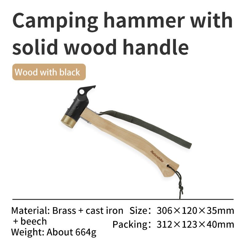 Camping hammer with solid wood handle - Naturexplore - Naturehike - NH20PJ083 -