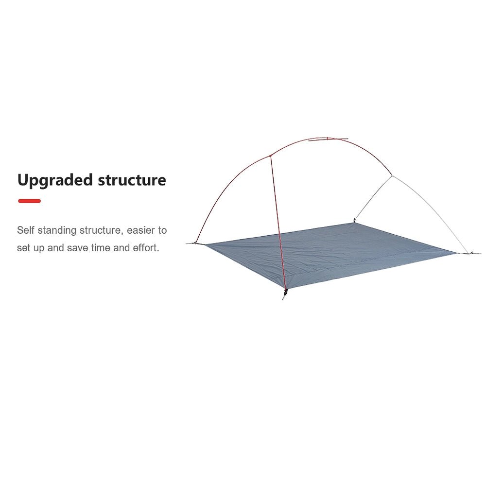 CLOUD UP 3-PERSON ULTRALIGHT HIKING TENT - GREY - Naturexplore - Naturehike - NH18T030-T -