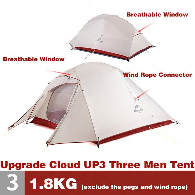 Cloud up 3 ultralight three men tent hotsell