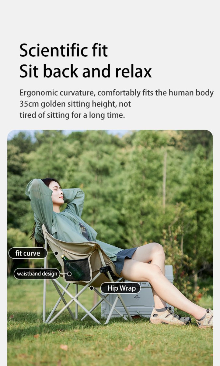 Gathering X-shaped chair (armrest version) - Naturexplore - Naturehike - CNH23JU13002 - Khaki