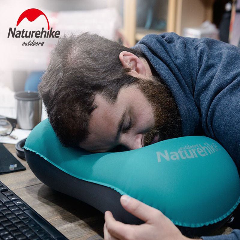 Lightweight TPU aeros inflatable pillow with new nozzle - Naturexplore - Naturehike - NH17T013-Z - Blue