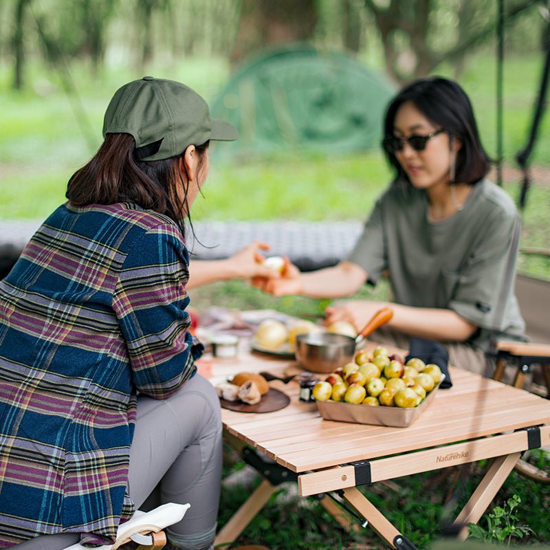 Outdoor folding egg roll table - Naturexplore - Naturehike - NH19JJ009 - Walnut