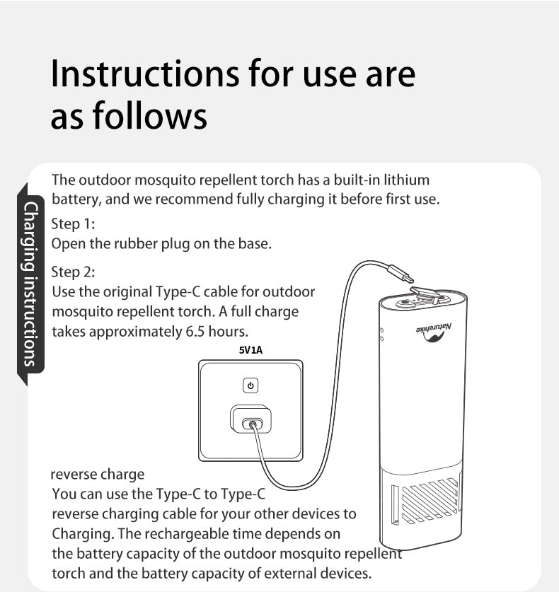 Outdoor mosquito repellent flashlight - Naturexplore - Naturehike - CNH22DQ021 -
