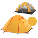 P-Series aluminum pole tent with new material 210T65D embossed design for 3 man - Naturexplore - Naturehike - NH18Z033-P - Orange