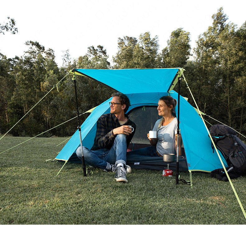 P-Series aluminum pole tent with new material 210T65D embossed design for 3 man - Naturexplore - Naturehike - NH18Z033-P - Blue