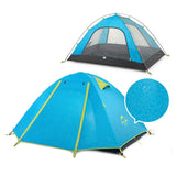 P-Series aluminum pole tent with new material 210T65D embossed design for 3 man - Naturexplore - Naturehike - NH18Z033-P - Blue