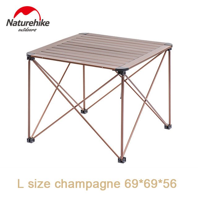 Portable Aluminium Folding Table - Naturexplore - Naturehike - NH16Z016-S - Champagne