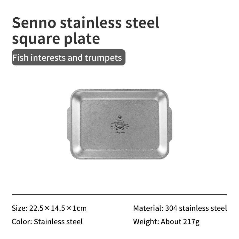 Stainless steel square tray - Naturexplore - Naturehike - CNH22CJ025 - Fishing