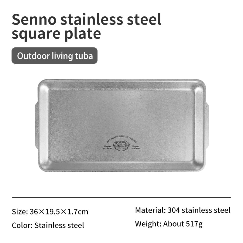 Stainless steel square tray - Naturexplore - Naturehike - CNH22CJ025 - Fishing