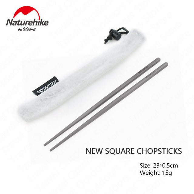 Titanium alloy outdoor travel folding tableware - Naturexplore - Naturehike - NH19C001-J - Chopsticks