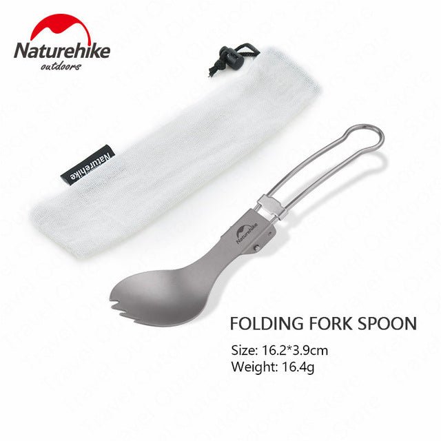 Titanium alloy outdoor travel folding tableware - Naturexplore - Naturehike - NH19C001-J - Fork spoon