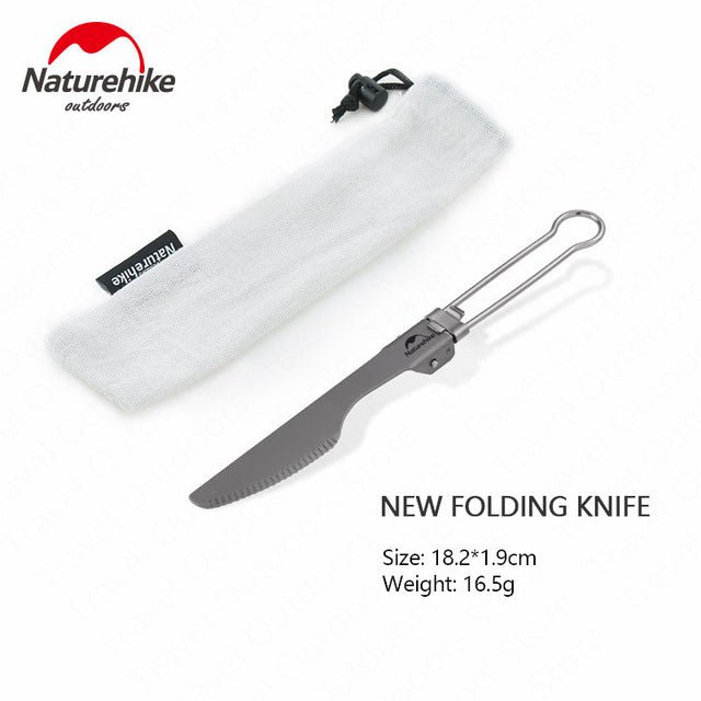 Titanium alloy outdoor travel folding tableware - Naturexplore - Naturehike - NH19C001-J - Knife