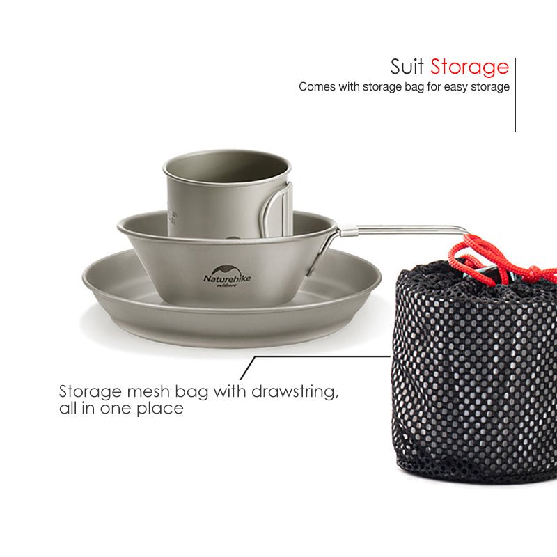 Titanium tableware set - Naturexplore - Naturehike - CNH22CJ044 -